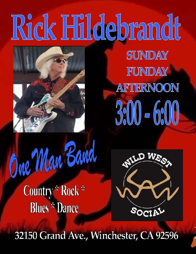 poster advertising rick hildebrandt at wild west social